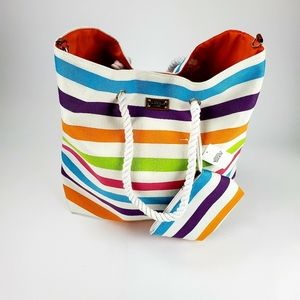 *NWT* [Sun 'N' Sand] Rainbow Stripe Summer Tote